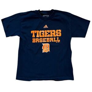 Detroit Tigers Baseball Youth T-shirt Medium 10 12 Logo Adidas Short Sleeve